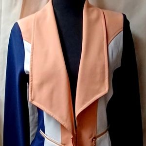 A'GACI A'GACI A'GACI - Pink, White, and Blue Blazer Sze L